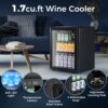 Mini Fridge 130 Can Beverage Refrigerator Cooler, 3.2 Cu.Ft Drink Fridge for Soda Wine Beer, Adjustable Temperature Control for Home Office, Black