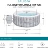Bestway SaluSpa Fiji AirJet Large Round 2 to 4 Person Inflatable Hot Tub Portable Outdoor Spa with 120 AirJets and EnergySense Cover, Grey