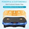 Vibration Plate Fitness Platform Exercise Machine Vibrating Lymphatic Drainage Shaking Full Body Shaker Workout Vibrate Stand Shake Board Sport Gym for Weight Loss Fat Burner for Women Men