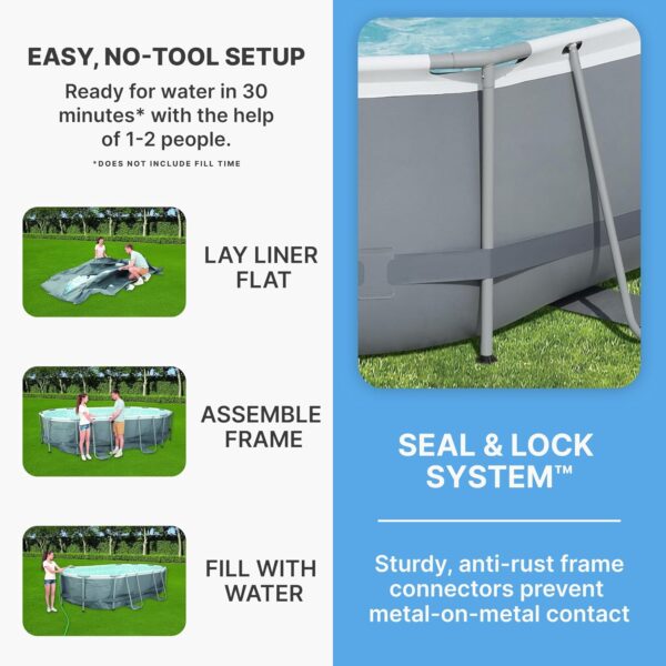 0e09270b658a4053a65ee5796a39219c Bestway Oval Above Ground Pool Set (10' x 6'7" x 33")| Includes Filter Pump & ChemConnect Dispenser