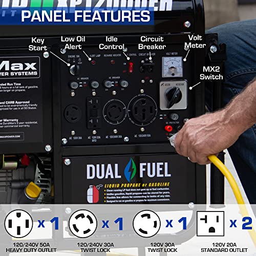 0e77e42be405461a9aba4be15de7c1c2 XP12000EH Dual Fuel Generator – 12,000W Gas/Propane, 457cc 4-Stroke Engine, EPA/CARB Compliant