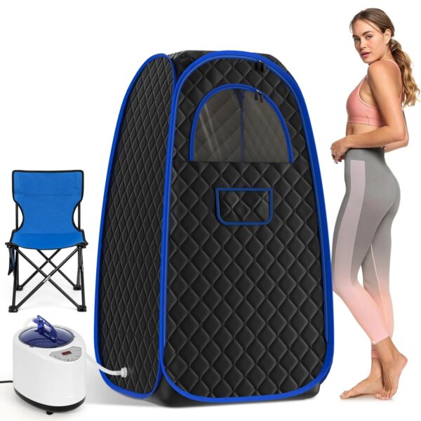 0eefa3ec199b48ab95d6f3007ede4c84 X-Vcak Foldable Steam Sauna with 2.6L Steamer