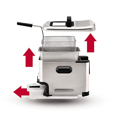 0ef7d064d34d4e3cb128cd1a9c33e862 Ultimate Steel Deep Fryer with Basket 3.5 Liter Oil and 2.6 Pound Food Capacity