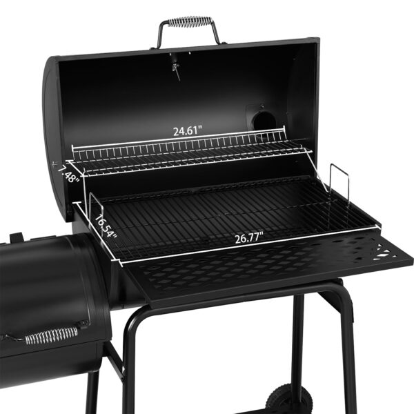0f235a74913346be9bbc3edc99889760 CC1830FG, Charcoal Grill with Offset Smoker with High Heat-Resistant BBQ Gloves