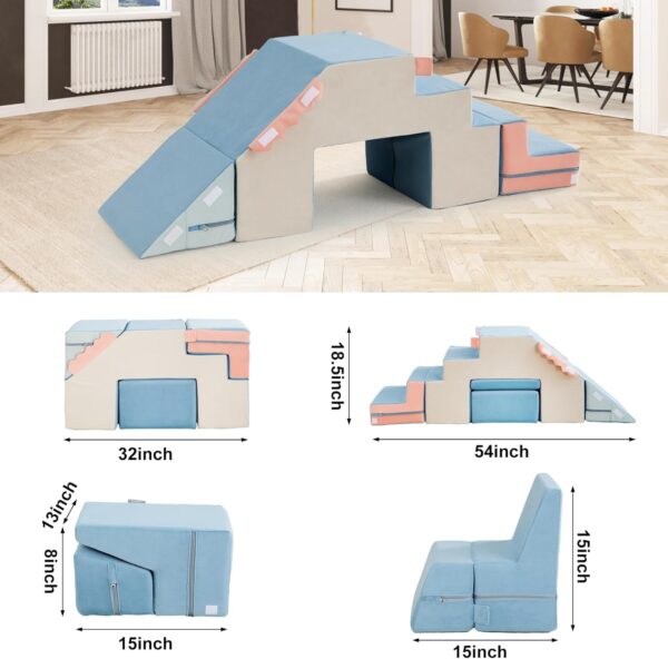 0f3d4cd6c1ee49a099a456d8e442c355 4 in 1 toddler foam climbing blocks, indoor soft climbing and crawling toys
