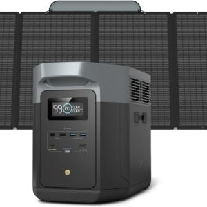 Portable Power Station DELTA 2 Max, 2400W LFP Solar Generator, Full Charge in 1 Hr, 2048Wh Solar Powered Generator for Home Backup(Solar Panel Optional)