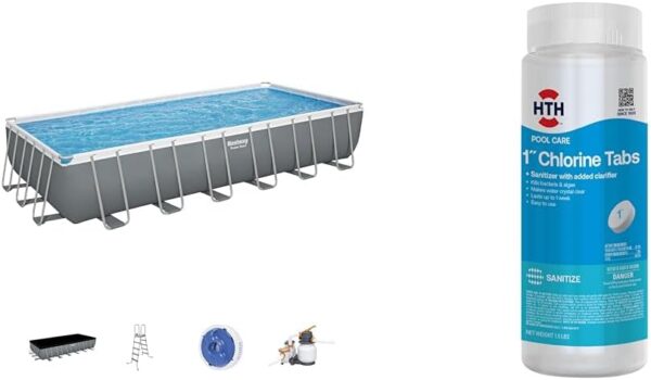 0f92d44842844b72b29b5d4a57dcecbf Bestway Oval Above Ground Pool Set (10' x 6'7" x 33")| Includes Filter Pump & ChemConnect Dispenser