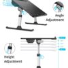 SAIJI X-Large Adjustable Laptop Table with Storage Drawer