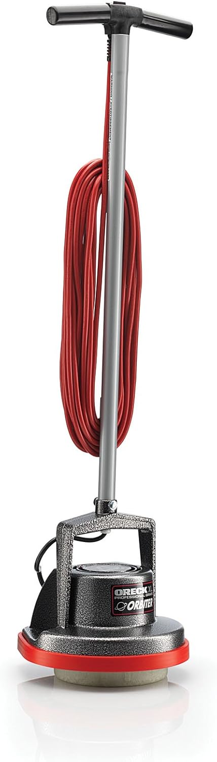 0fa5443454bc49f590fedca93bd3abae Commercial Orbiter Hard Floor Cleaner Machine, Multi-Purpose Floor Cleaning, Random Orbital Drive, Wide Cleaning Path, 50-Foot Long Cord, ORB550MC, Gray/Red-Oreck