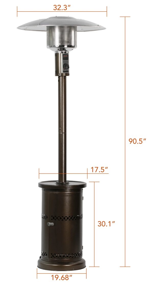 48,000 BTU Bronze Stainless Steel Patio Heater SRPH32