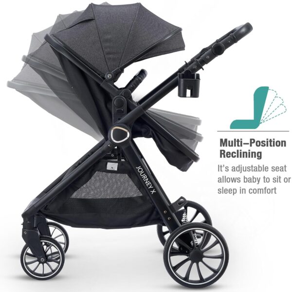 0ff1ec1e923c40e88ee143eae05e63d0 2 in 1 Baby Stroller, Convertible Bassinet Pushchair for Infants and Newborns 0-36 Months
