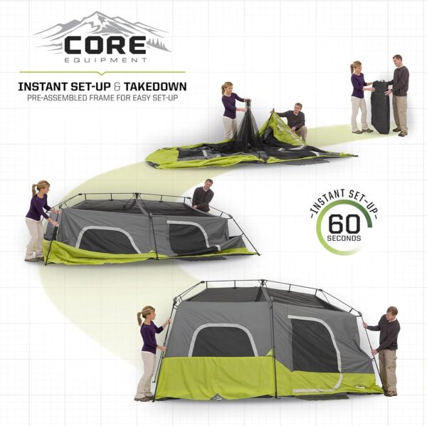 9 Person Instant Cabin Tent - 14' x 9', Green (40008)