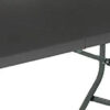 COSCO Deluxe 6 foot x 30 inch Fold-in-Half Blow Molded Folding Table, Black