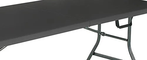 108be5e0c35c49c4b48e8e63b4011d20 COSCO Deluxe 6 foot x 30 inch Fold-in-Half Blow Molded Folding Table, Black