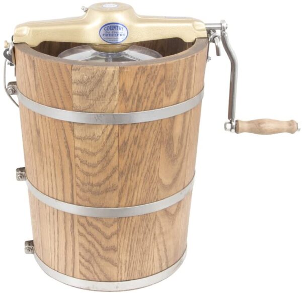 10c44b1a40194b2f8d41ba52ce9f7982 6 qt Country Ice Cream Maker – Classic Wooden Tub – Hand Crank
