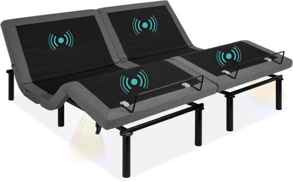 10c5caa91e1449c38233481c5f7bcd48 Best Choice Products Ergonomic Twin XL Size Adjustable Bed Frame, Electric Base w/Wireless Remote Control, Nightlight, Massager, 2 USB Ports