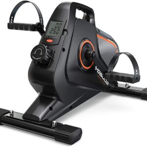 Under Desk Bike Pedal Exerciser – Quiet, Adjustable Resistance, Compact & Portable for Arm/Leg Workouts
