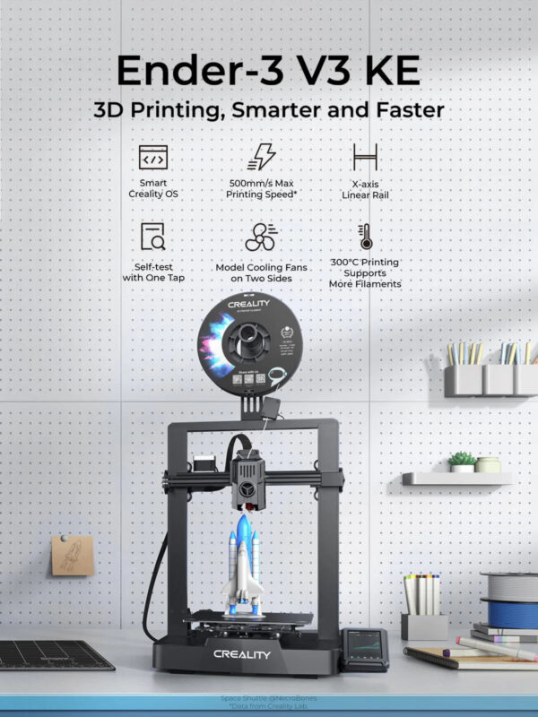 10ffbfb490b14fffba5b58405486a7b4 Creality Ender-3 V3 KE 3D Printer, 500 mm/s High-Speed