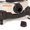 10 Gallon 6.0 Peak HP Stainless Steel Wet/Dry Shop Vacuum with Filter, Locking Hose and Accessories WD1060