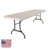 Lifetime 8 Foot Rectangle Folding Table, Indoor/Outdoor Commercial Grade, Almond (22984)