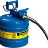 5-Gallon Type II Red Safety Gas Can – OSHA-Approved Steel Fuel Container with Flame Arrester, Self-Closing Lid & 1" Flexible Spout (7250130)