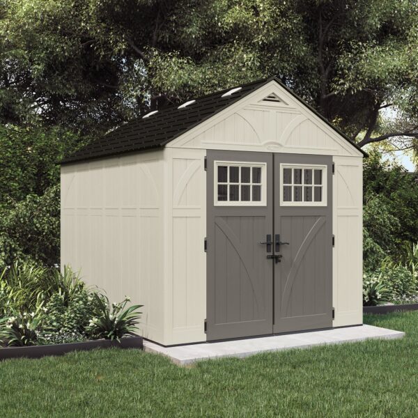 11e550703833410f9ba96b66190cb283 Suncast 8 x 10 ft. Metal and Resin Storage Shed, Vanilla