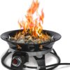 Portable Propane Fire Pit, 21-inch, 58,000 BTU with Fire Pit Cover & Carry Kit, Smokeless Gas Firebowl