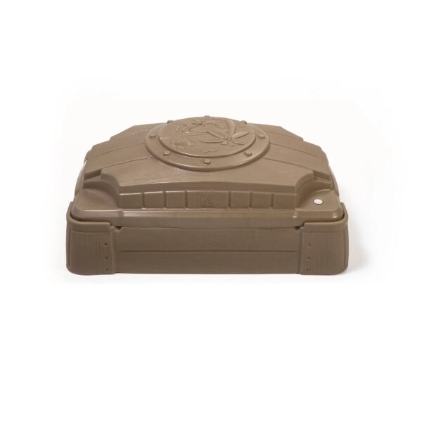 12e2962a827c4dd9a0e02c0d7b56f60f Step2 Play and Store Kids Plastic Sandbox with Cover, Brown