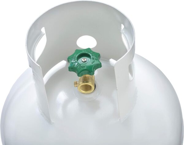 131724cd7aa2483c9451fd0e9f468a34 Steel Propane Tank Cylinder with POL Valve and Collar, Great for Mixed Heating Systems, Home fireplaces, Dryers and Grills-Flame King