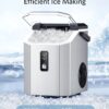 Nugget Ice Makers Countertop, Pebble Ice Makers with Soft Chewable Ice, Ready in 6 Mins, 35lbs/24H, One-Click Operation, Self Cleaning, Portable Ice Maker Machine for Home/Kitchen/RV/Camping