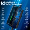 Level 2 & Level 1 EV Charger, 16Amp 110-240V Portable J1772 Electric Car Charger with Adjustable Amp Delayed Timer 25ft Long Cord