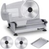 Meat Slicer, 200W Electric Food Slicer with Two Removable 7.5"Stainless Steel Blades