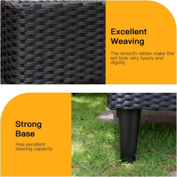 1402b220697344669287e91fdbd19866 Patio Furniture Set 4 Pieces Outdoor Rattan Chair Wicker Sofa Garden Conversation Bistro Sets for Yard,Pool or Backyard