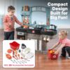 Step2 Best Chefs Kids Kitchen Playset, Indoor/Outdoor Kitchenette, Interactive Play with Lights and Sounds, Made of Durable Plastic, Includes 25 Piece Toy Accessories, For Toddlers 2+ Years Old