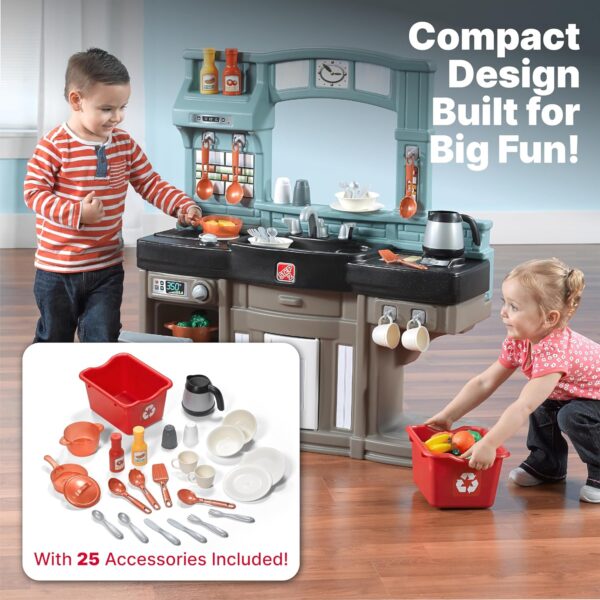 140e51cf24a9483da937d52563c52b3c Step2 Best Chefs Kids Kitchen Playset, Indoor/Outdoor Kitchenette, Interactive Play with Lights and Sounds, Made of Durable Plastic, Includes 25 Piece Toy Accessories, For Toddlers 2+ Years Old