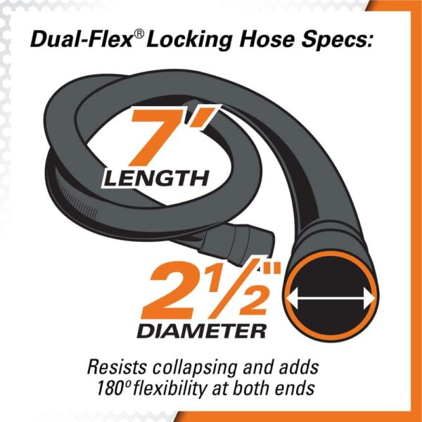 1423df1849e643a198e1d00d747b4513 10 Gallon 6.0 Peak HP Stainless Steel Wet/Dry Shop Vacuum with Filter, Locking Hose and Accessories WD1060