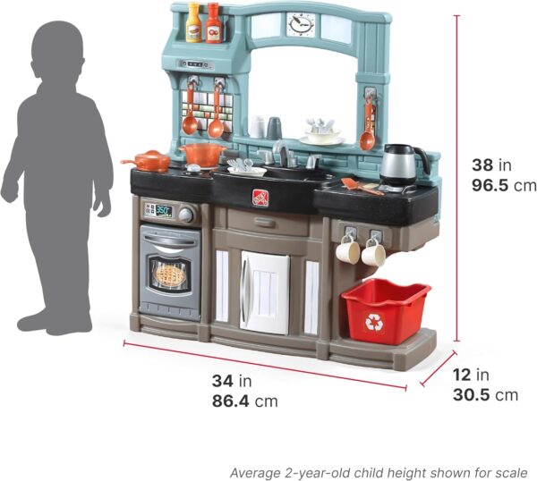 14493abc18e1410eb7e2dfbdfb3a1718 Step2 Best Chefs Kids Kitchen Playset, Indoor/Outdoor Kitchenette, Interactive Play with Lights and Sounds, Made of Durable Plastic, Includes 25 Piece Toy Accessories, For Toddlers 2+ Years Old