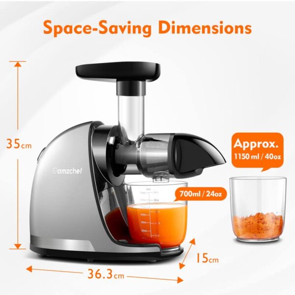 14a6ba71cebf439d9aeae3737ca1a92a Masticating Juicer Machines, AMZCHEF Slow Cold Press Juicer with Reverse Function
