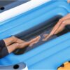 Tropical Breeze 6 Person Inflatable Party Island Large Relaxing Water Float with Detachable Sunshade and Cooler Bag