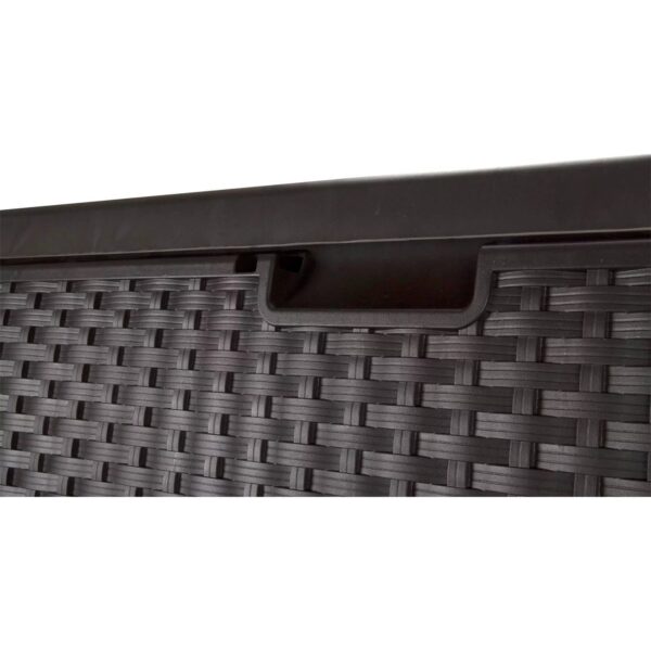 Suncast Resin 99-Gallon Deck Box - Mocha Brown - DBW9200- 52 in D x 27.5 in H x 27.6 in W
