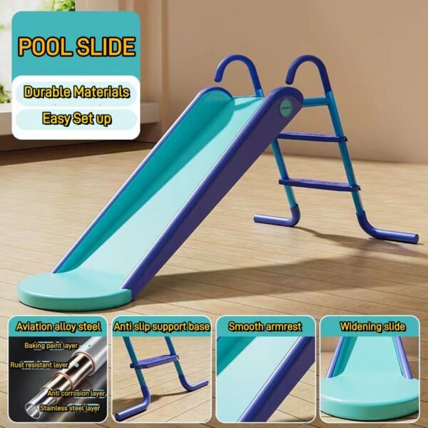 1531c839db314e0d84c2b4d88a7b4dc2 Pool Slide Inflatable Swimming Water Slide, Summer Swimming Pool Supplies Universal Trampoline Ladder Backyard Slide Home Playground Equipment