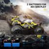 Remote Control Car for Kids Adults 60KM/H 4x4 Power 1:18 Scale Brushless Motor, Hobby Electric Monster RC Truck All Terrain off Road 2 Batteries Outdoor Play