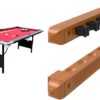 Hathaway Fairmont 6 Ft Portable Pool Table, Adults Folding Billiards Tables for Game Room with Easy Foldable Storage, Includes Full Set of Billiard Balls, Cues, Chalk & Brush