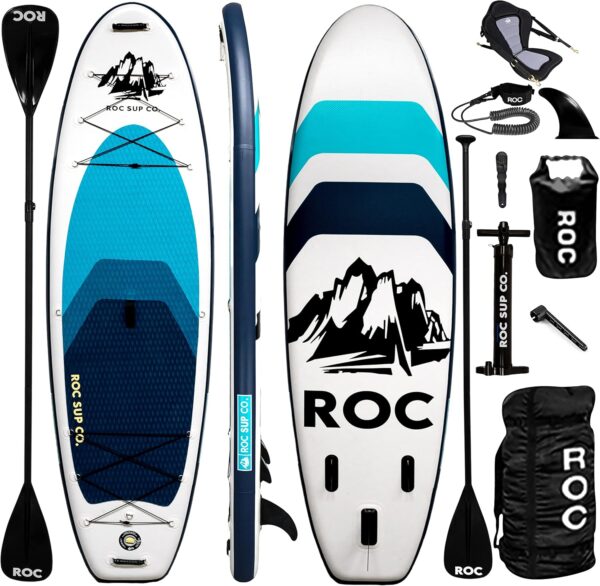 161214d7ae954874846d10f451f8a55b Roc Inflatable Stand Up Paddle Boards 10 ft 6 in with Premium SUP Paddle Board Accessories, Wide Stable Design, Non-Slip Comfort Deck for Youth & Adults