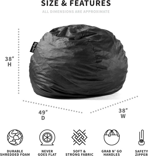 165fb6e3deec47eeb6e3f82d46478ff2 Large foam padded bean bag chair with removable cover