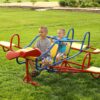 Lifetime Kid's Ace Flyer Metal Teeter Totter, Yellow, Red and Blue (151110)