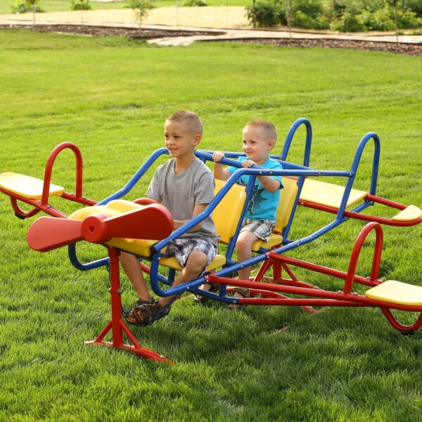 Lifetime Kid's Ace Flyer Metal Teeter Totter, Yellow, Red and Blue (151110)