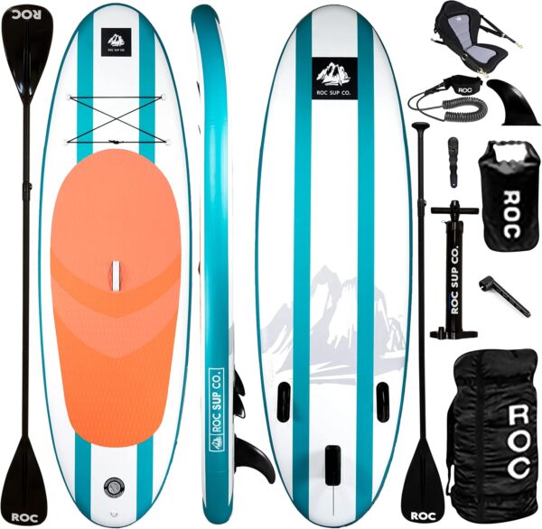 1675a725e11f44509794813e1cfa5f90 Roc Inflatable Stand Up Paddle Boards with Premium SUP Paddle Board Accessories, Wide Stable Design, Non-Slip Comfort Deck for Youth & Adults