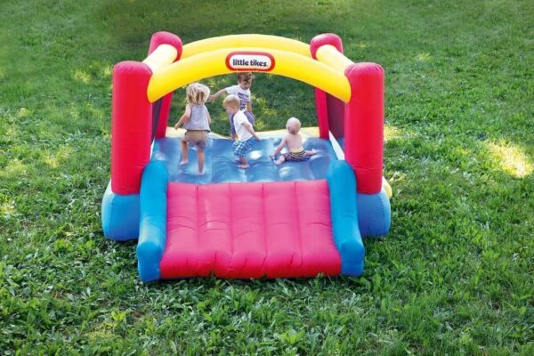 16b35e58f3d0470ebb9388c11f977cda Little Tikes Jump 'n Slide Inflatable Bouncer Includes Heavy Duty Blower With GFCI, Stakes, Repair Patches, And Storage Bag, for Kids Ages 3-8 Years