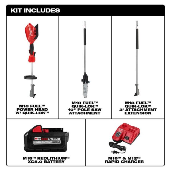 17012f541d1946d9bb5626503e089d5b M18 FUEL 10 Pole Saw Kit with QUIK LOK Reconditioned